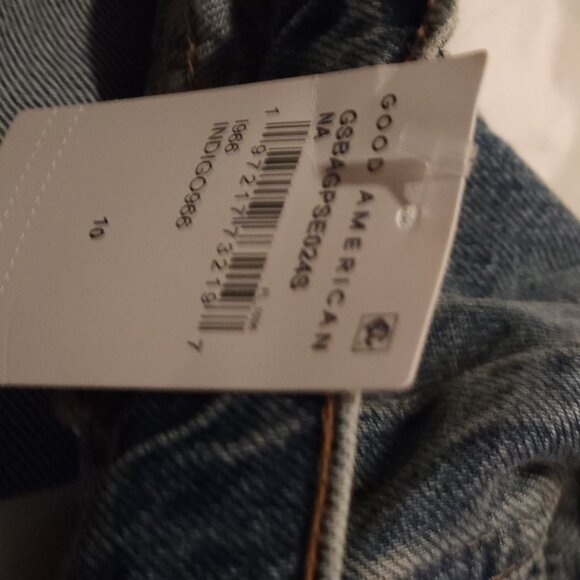 Good American Indigo Good Extreme Barrel Jeans10 NWT - Picture 5 of 8
